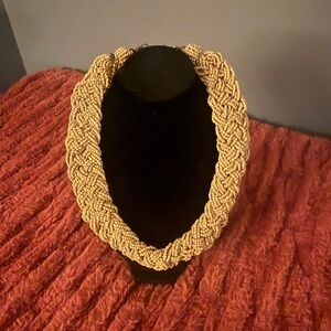 Elegant Braided Gold Necklace